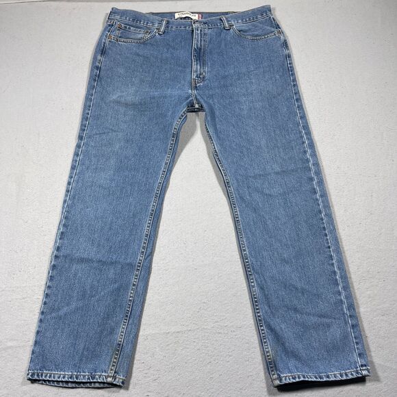 Levis‎ 505 Jeans Men 40x32 Mid Wash Denim Classic Straight Leg Cotton - Picture 1 of 12
